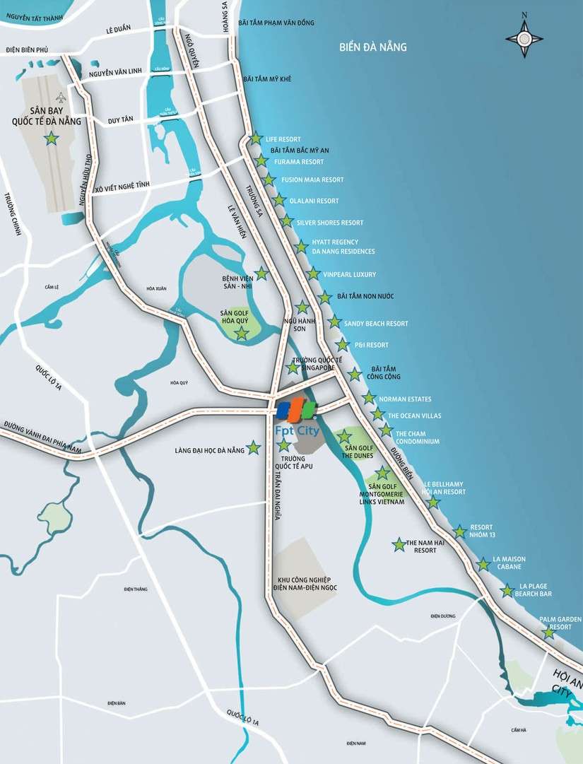 Map FPT CITY <br/>Khu đô thị công nghệ hiện đại - Đất xanh Đà Nẵng