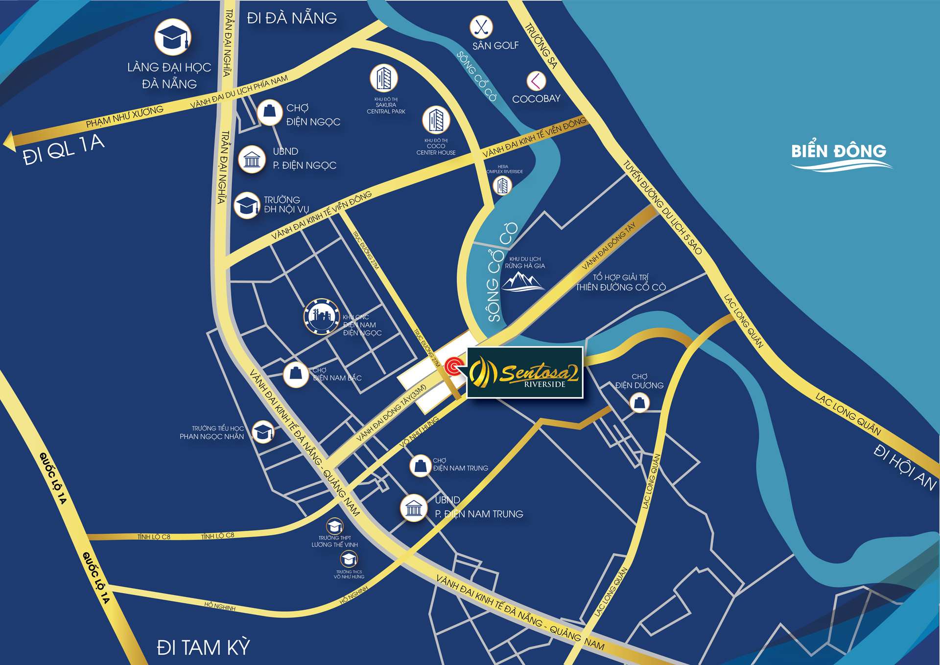 Map SENTOSA RIVERSIDE <BR/>Khu đô thị cao cấp - Đất xanh Đà Nẵng