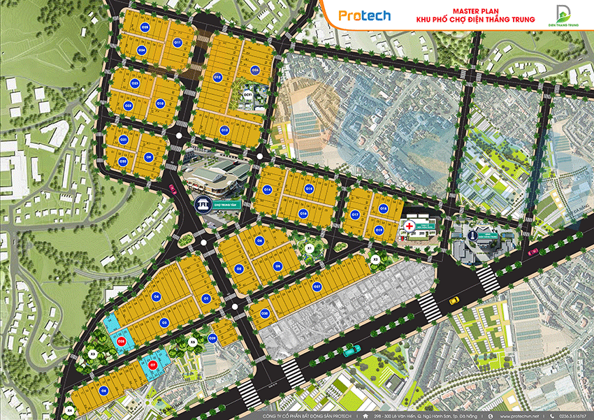 Map Khu phố chợ Điện Thắng Trung - Đất xanh Đà Nẵng